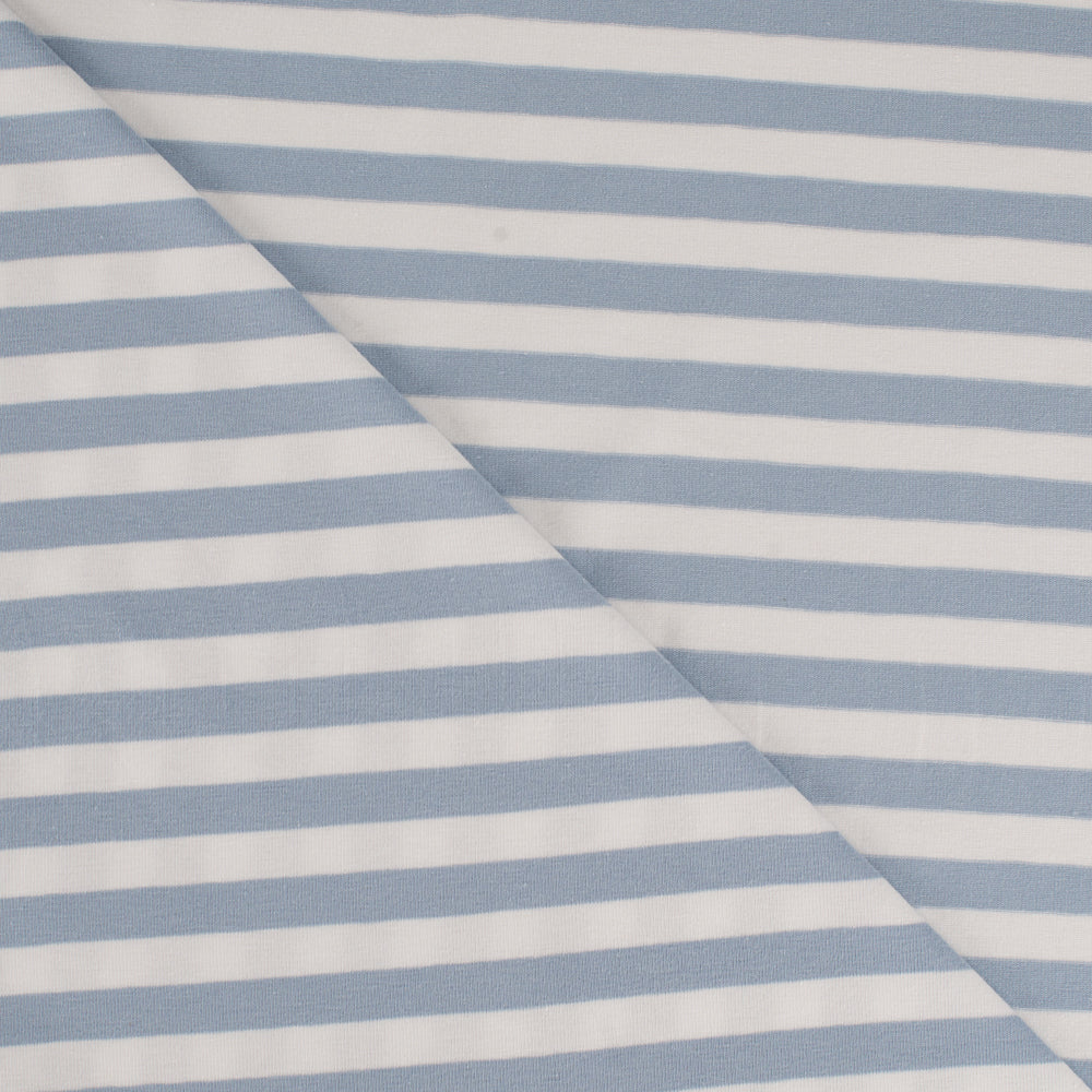 Jersey Streifen - hellblau