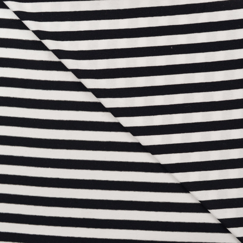 Jersey Streifen - schwarz