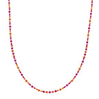 Kette pink orange mit kleinen Perlen / Beads Summer Boho