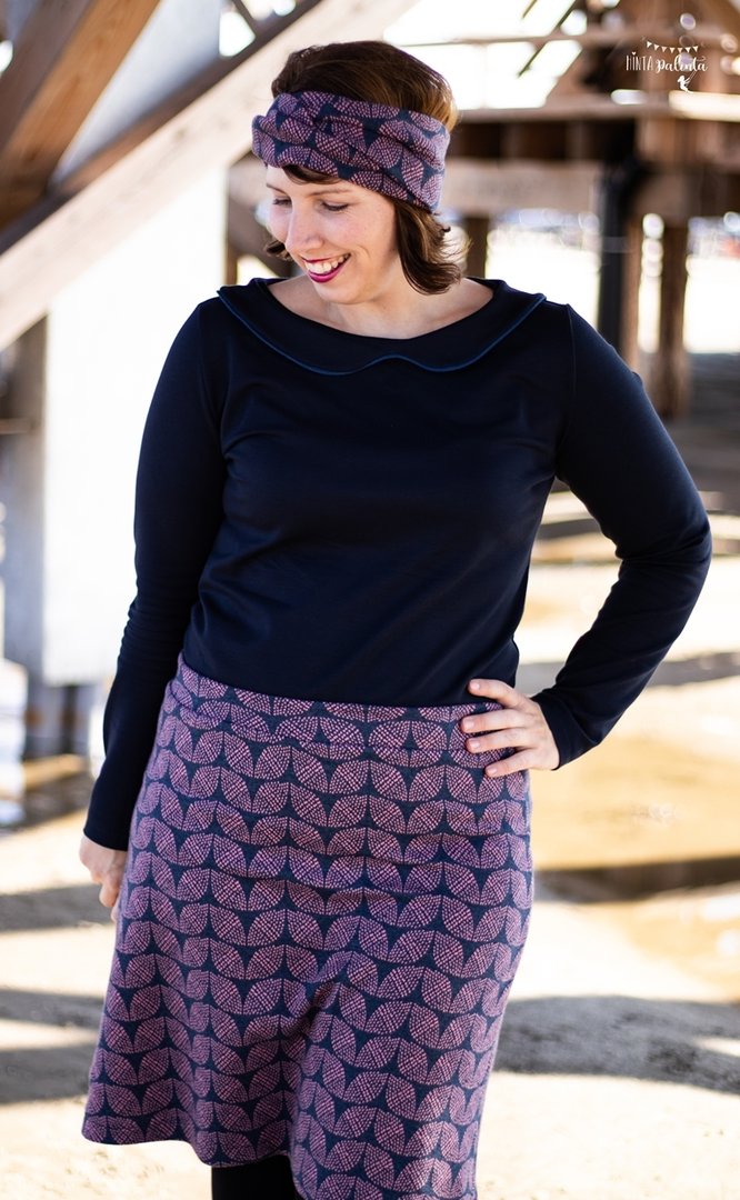 Designbeispiel: lillesol women No.47 Shirt mit Uboot-Kragen