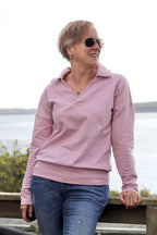 Designbeispiel: lillesol women No.76 Pullover mit Kragen "Vinta"