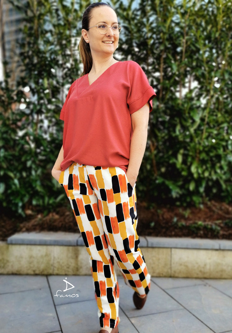Designbeispiel: lillesol women No.62 Tapered Hose "Paula" Video-Nähanleitung
