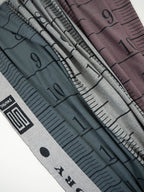Long Story Jacquard-Jersey Swafing - **Panel ca. 250 cm**, Maßbänder, grau/altrosa/jeansblau