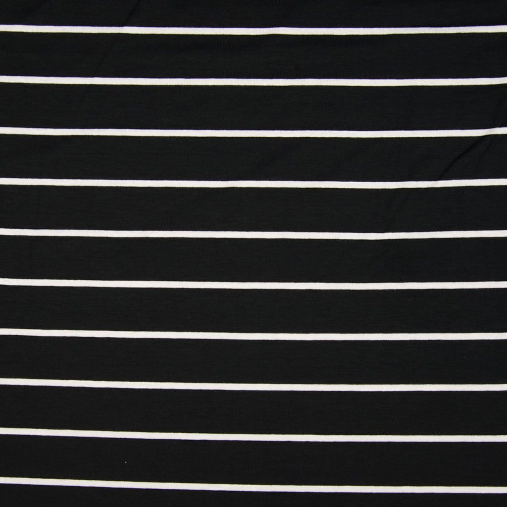Viskose Jersey gestreift schwarz/weiß breit *Videovorstellung*