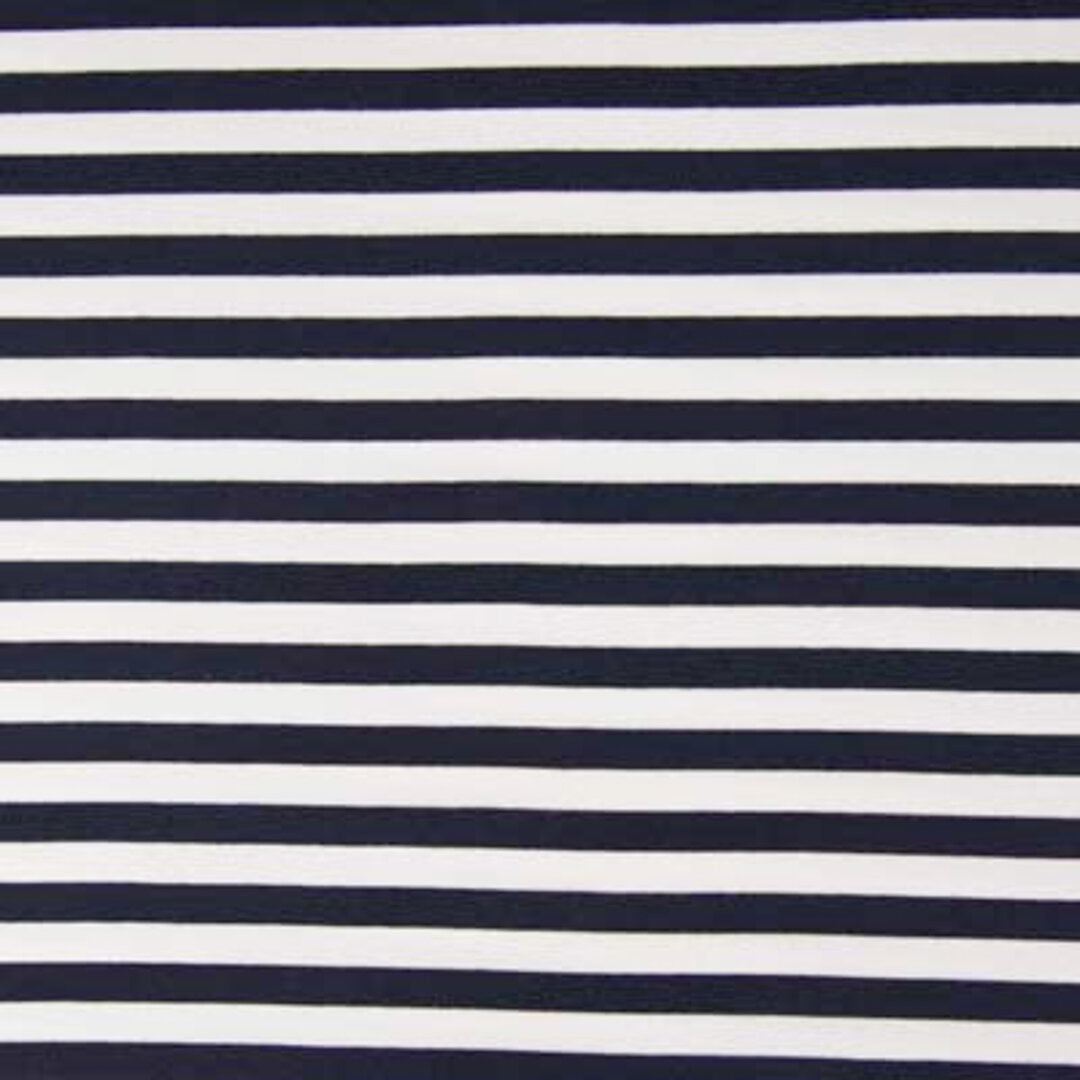 French Terry Streifen - navy