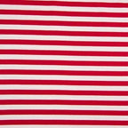 French Terry Streifen - rot