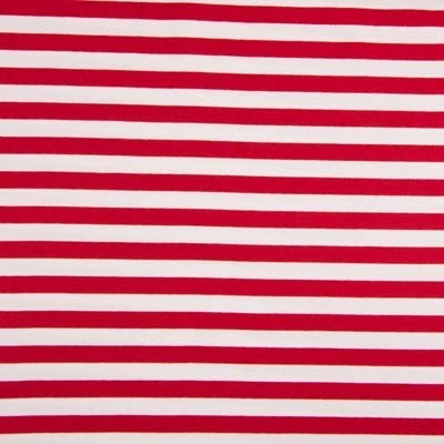French Terry Streifen - rot