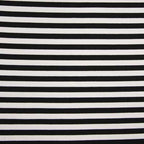 French Terry Streifen - schwarz