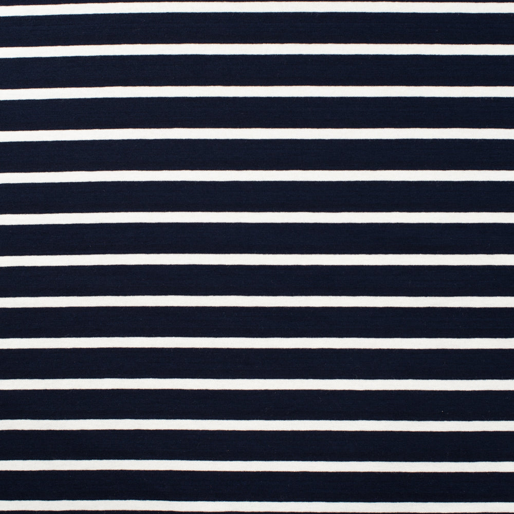 Viskose Jersey gestreift navy/weiß mittel