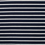 Viskose Jersey gestreift navy/weiß mittel
