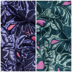 Baumwoll Satin "Flowers" - grün