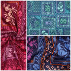 Baumwoll Satin "Patchwork" - bordeaux
