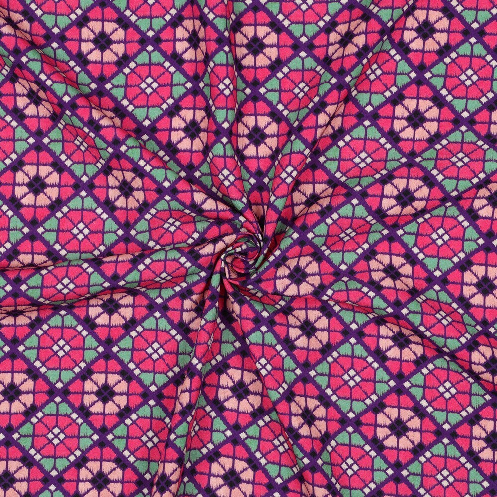 Viskose Muster - pink (LENZING™ ECOVERO™)