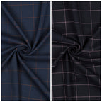 Viskosegemisch "Check" - navy/pink