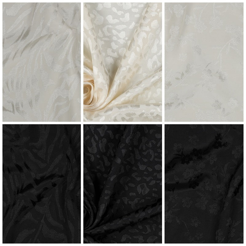 Viskose Jacquard - zebra ecru