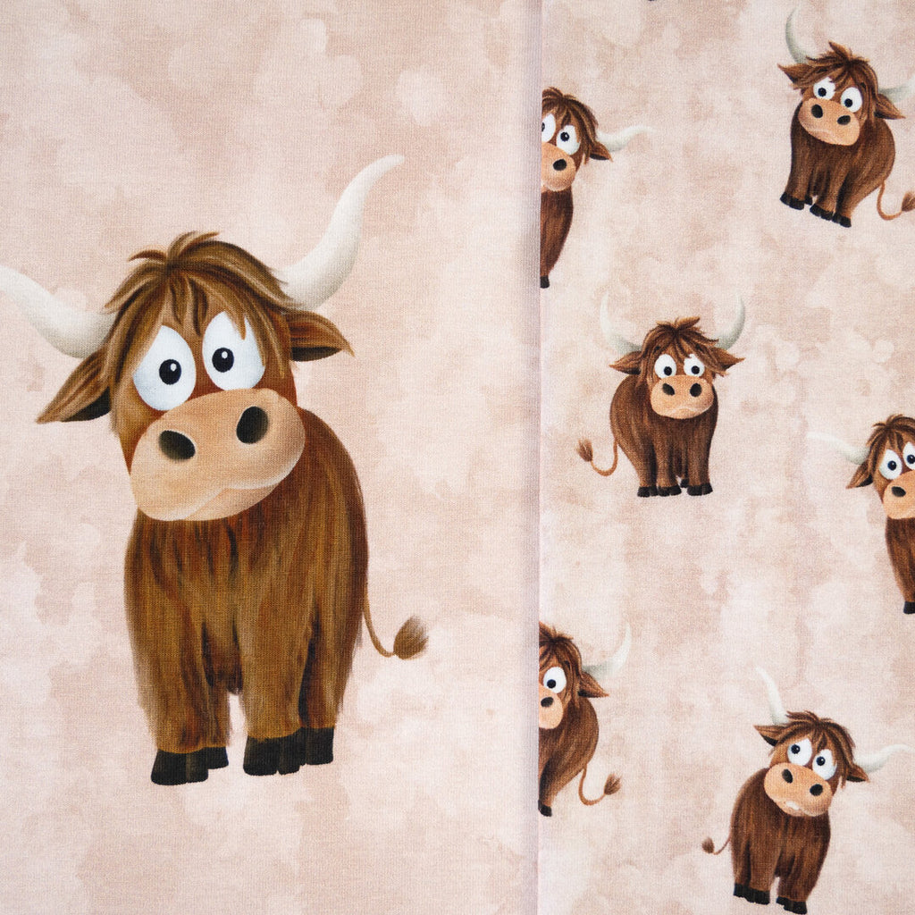 French Terry Panel "Holy Cow" - Design by Mrs. Mint Design (1 Panel = 1 Stück)