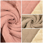 Cordstepper mit Plüschabseite - altrosa