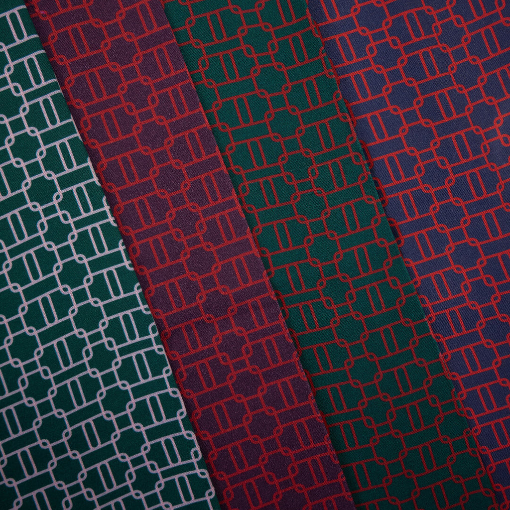 Viskose Webware Geoluxe Chain Twist by Kibadoo - grün/rosa