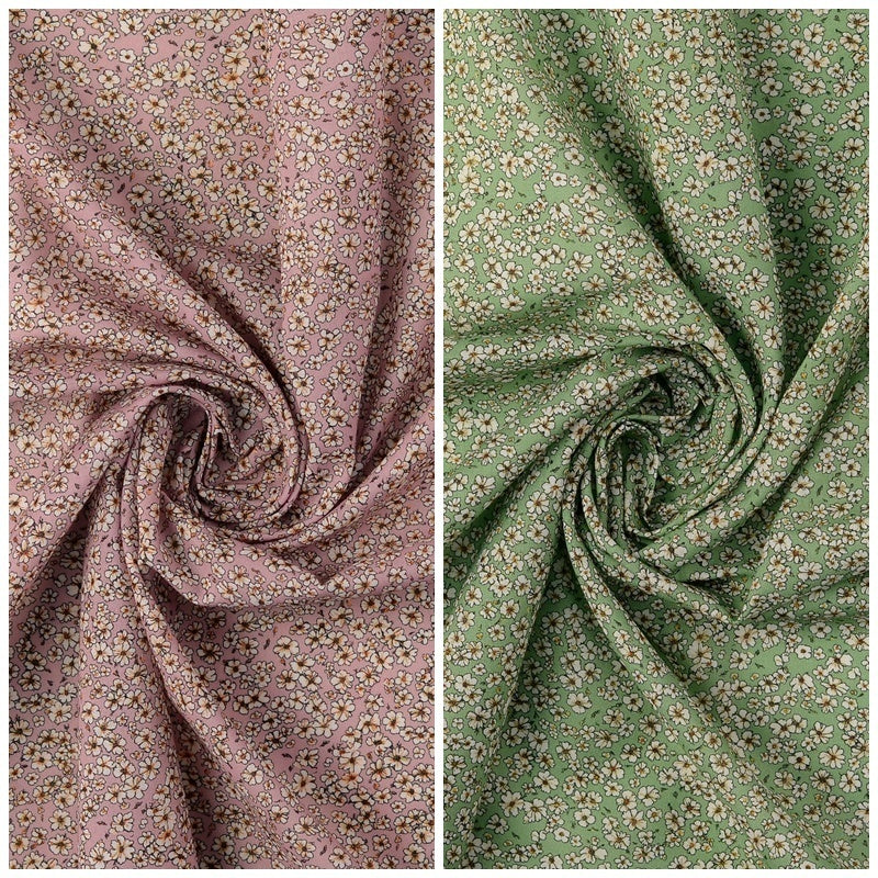 Baumwoll Voile "Blümchen" - lindgrün