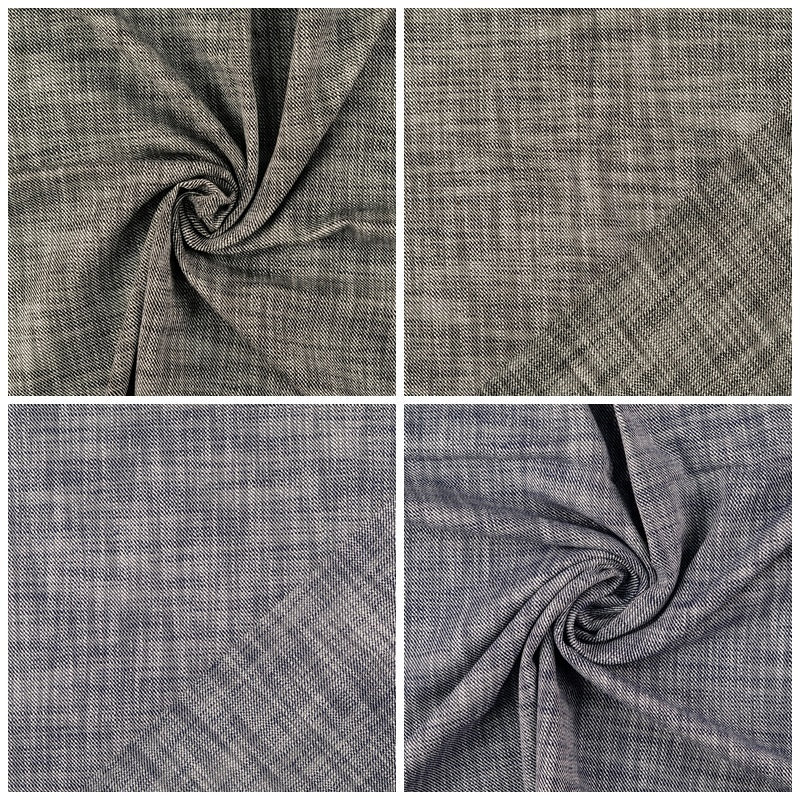 Baumwoll Popeline "Tweed" - schwarz