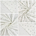 Jersey "Leaves" - ecru/pastell