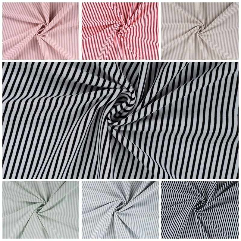 Jersey "small stripes" - rauchblau