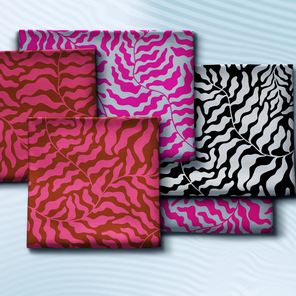 Viskose Webware Swafing - Dancing Algae by Thorsten Berger schwarz/weiß