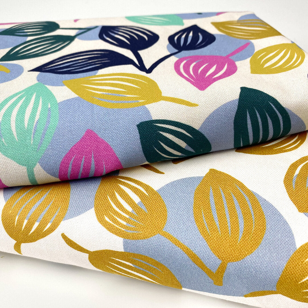 Canvas Swafing - Dots & Leaves by Emjo Design senf