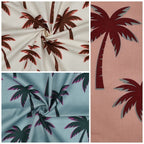Baumwoll-Voile "Palms" - minze