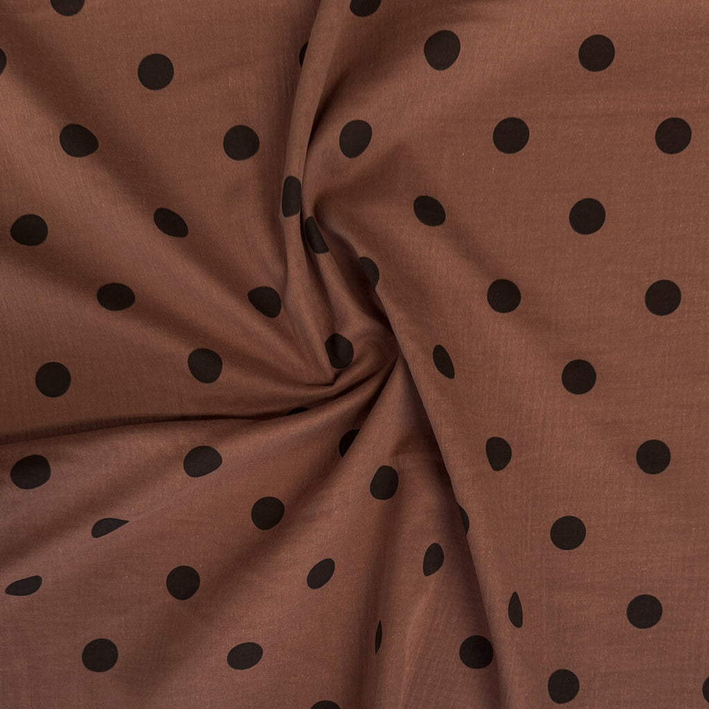 Musselin/Double Gauze "Polka Dots" - Eigenproduktion l&p - Rost