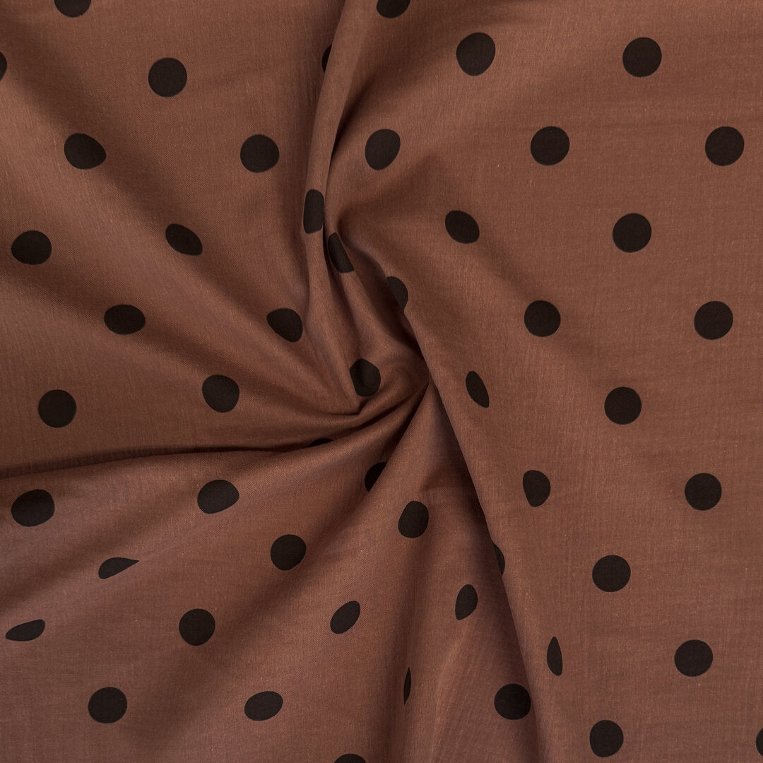 Musselin/Double Gauze "Polka Dots" - Eigenproduktion l&p - Rost