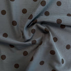 Musselin/Double Gauze "Polka Dots" - Eigenproduktion l&p - rauchblau