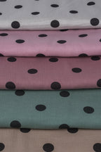 Musselin/Double Gauze "Polka Dots" - Eigenproduktion l&p - beere