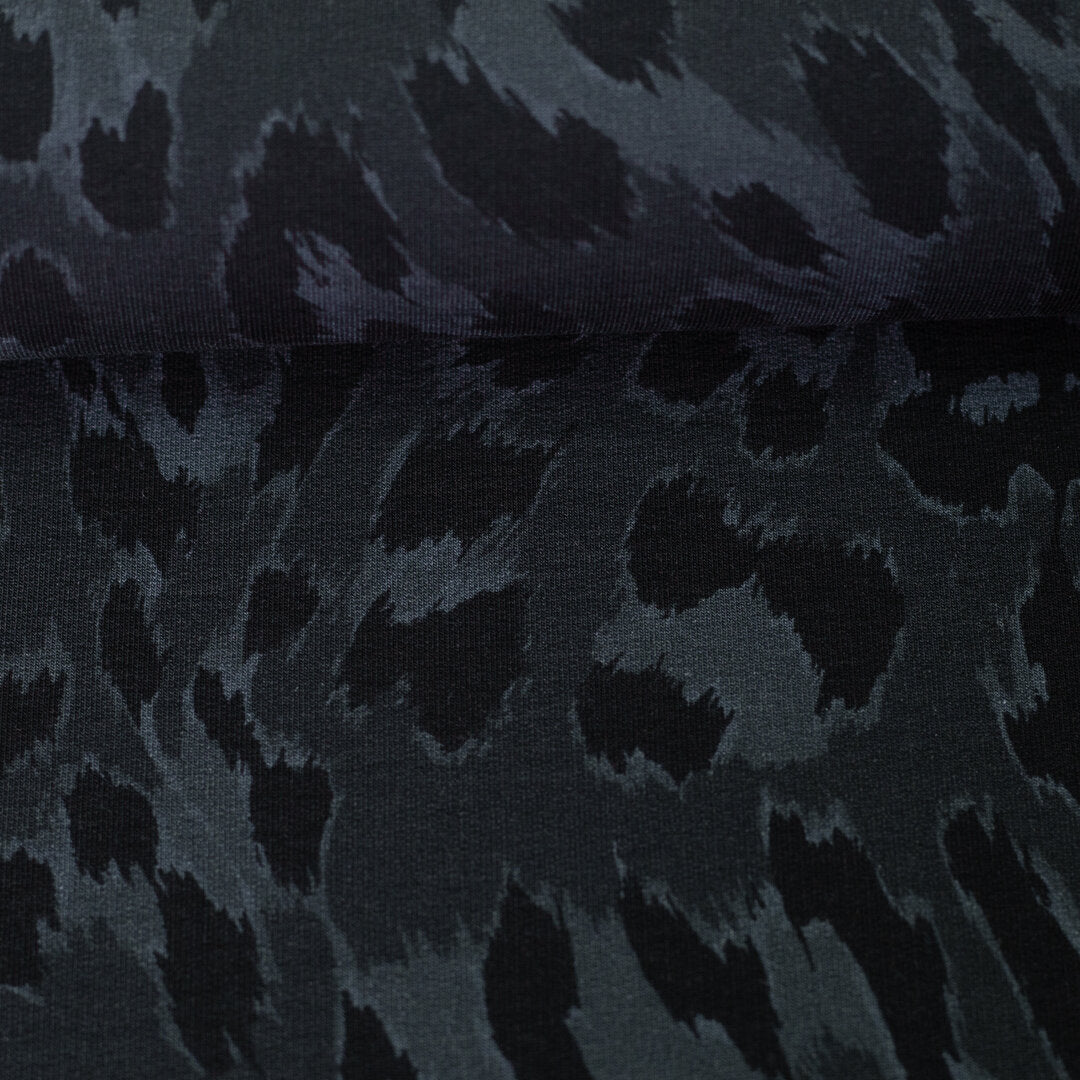Modal French Terry Swafing - "Leo" by Kibadoo schwarz/grau