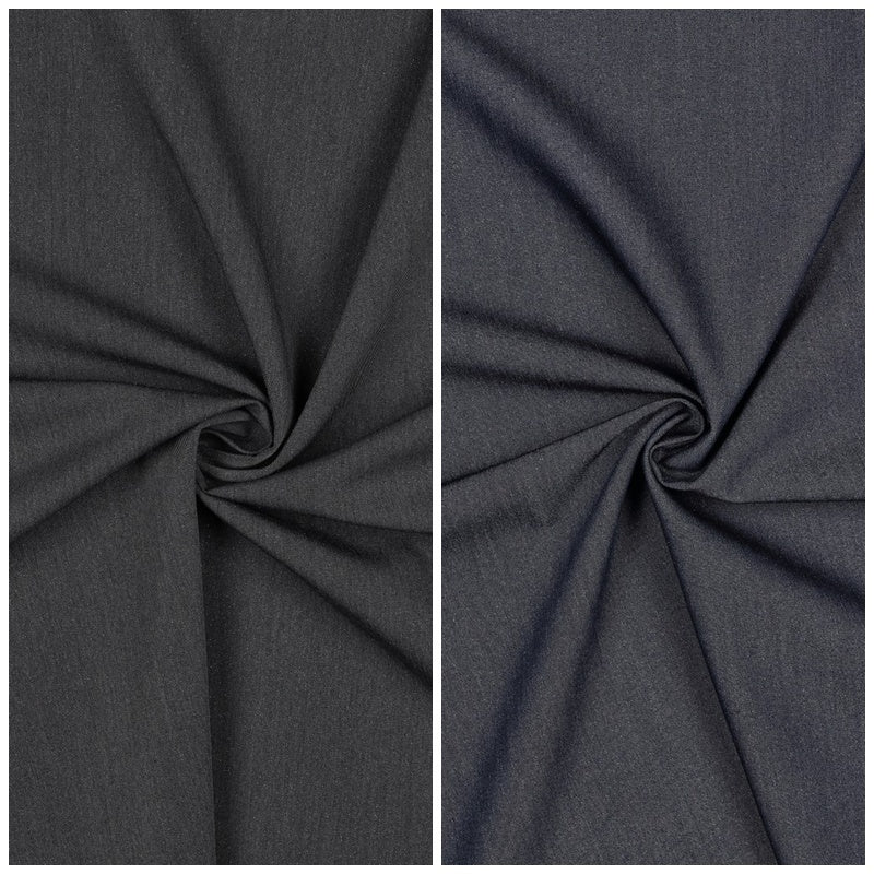 Gabardine - schwarz melange mit Glitzer