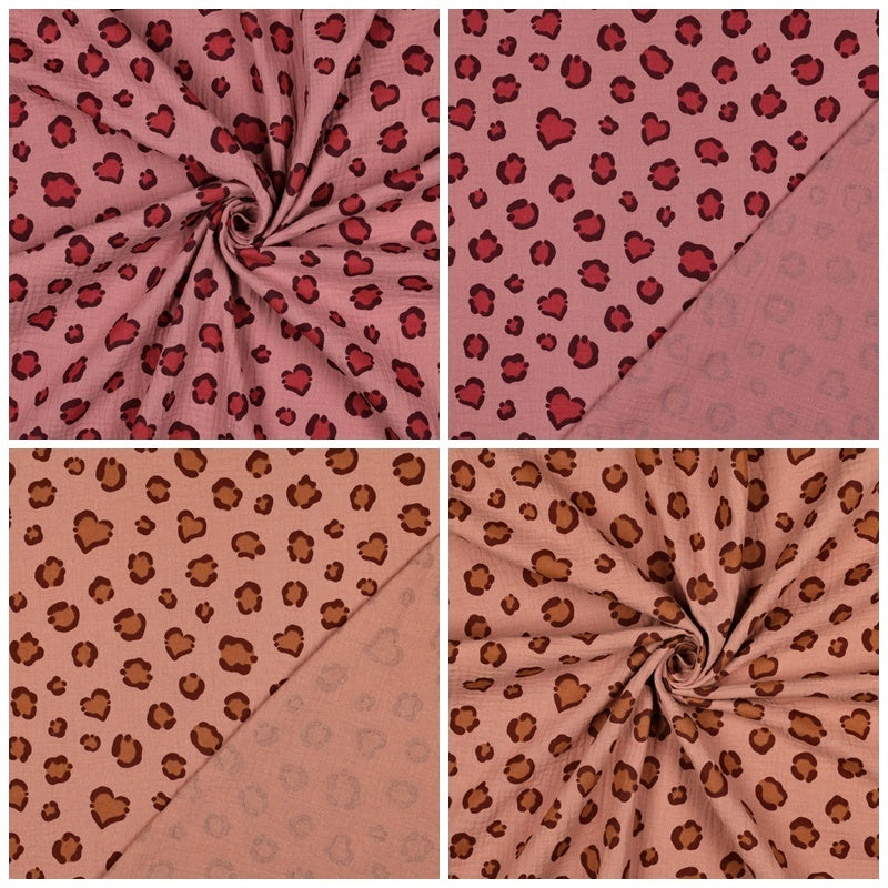 Musselin/Double Gauze Leo - mauve