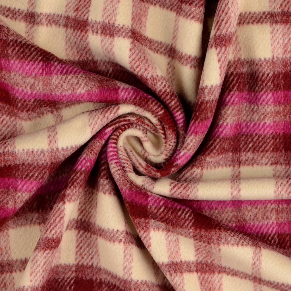 Mantelflausch Karo klein - pink *Videovorstellung*