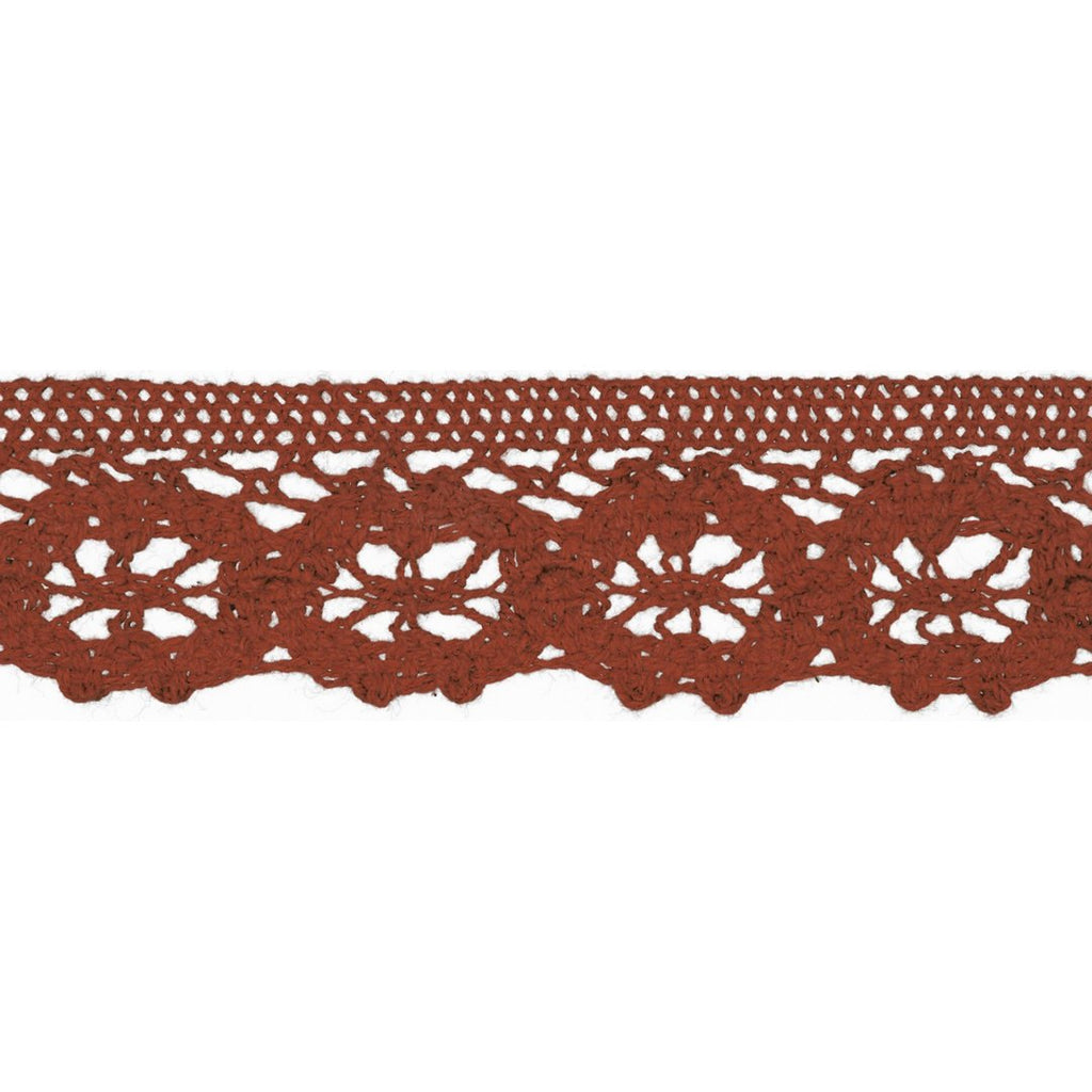 Baumwollspitze - terracotta