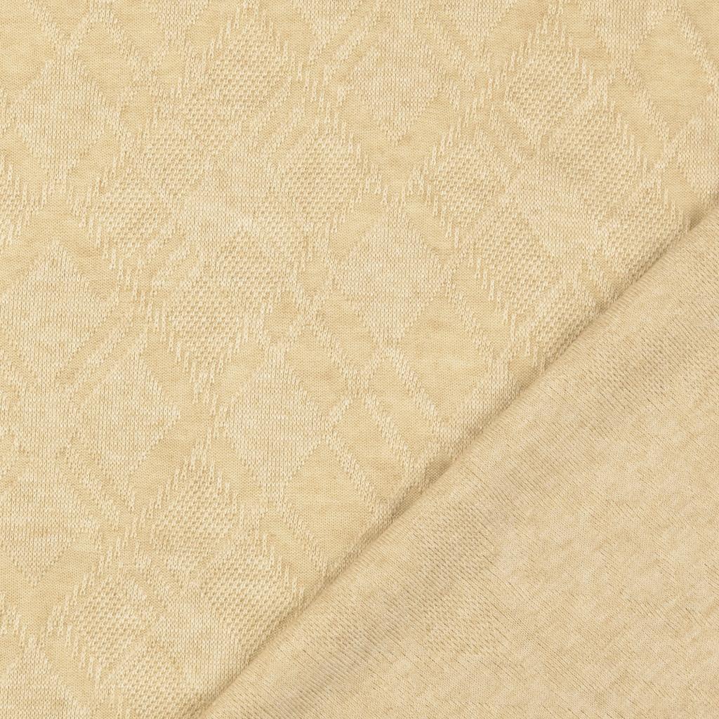 Jacquard Strick melange - natur - Reststück 1,7m