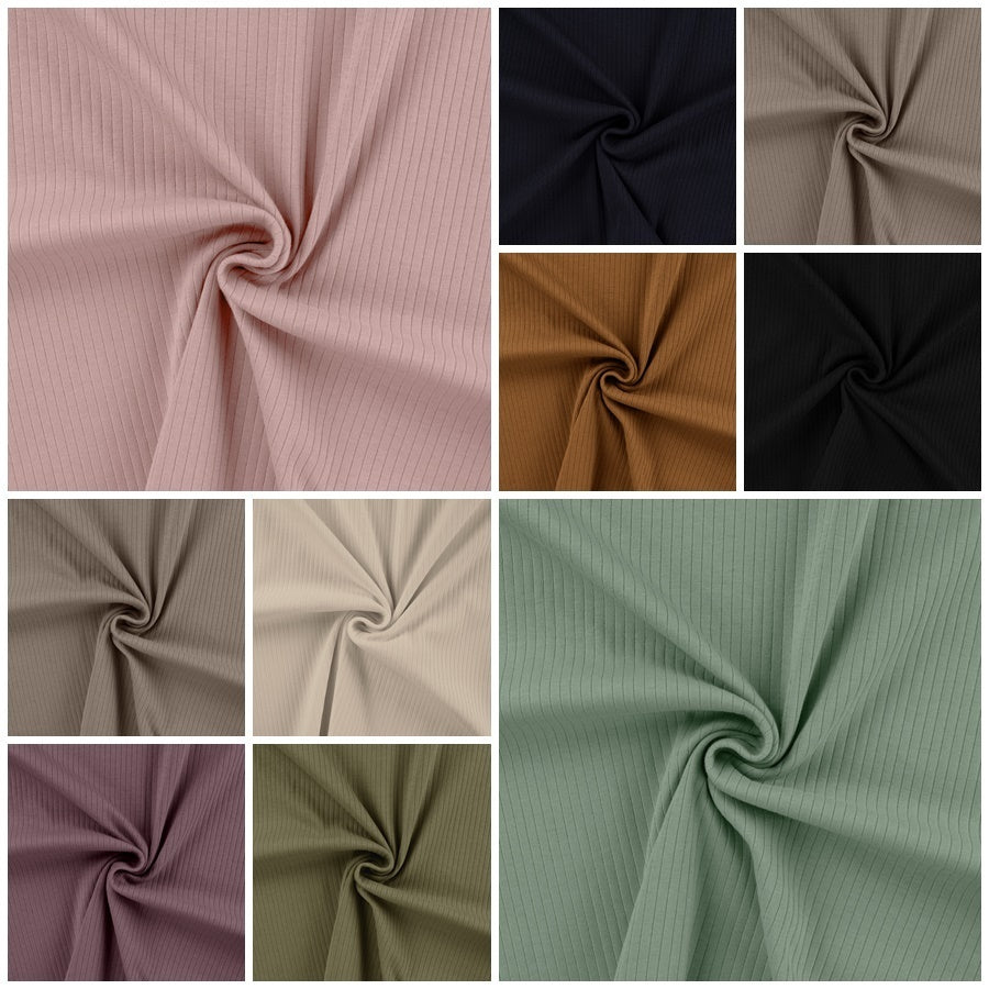 Rippjersey weich - oliv