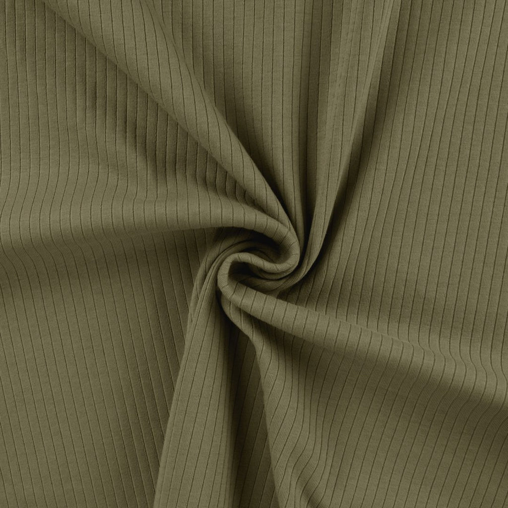 Rippjersey weich - oliv
