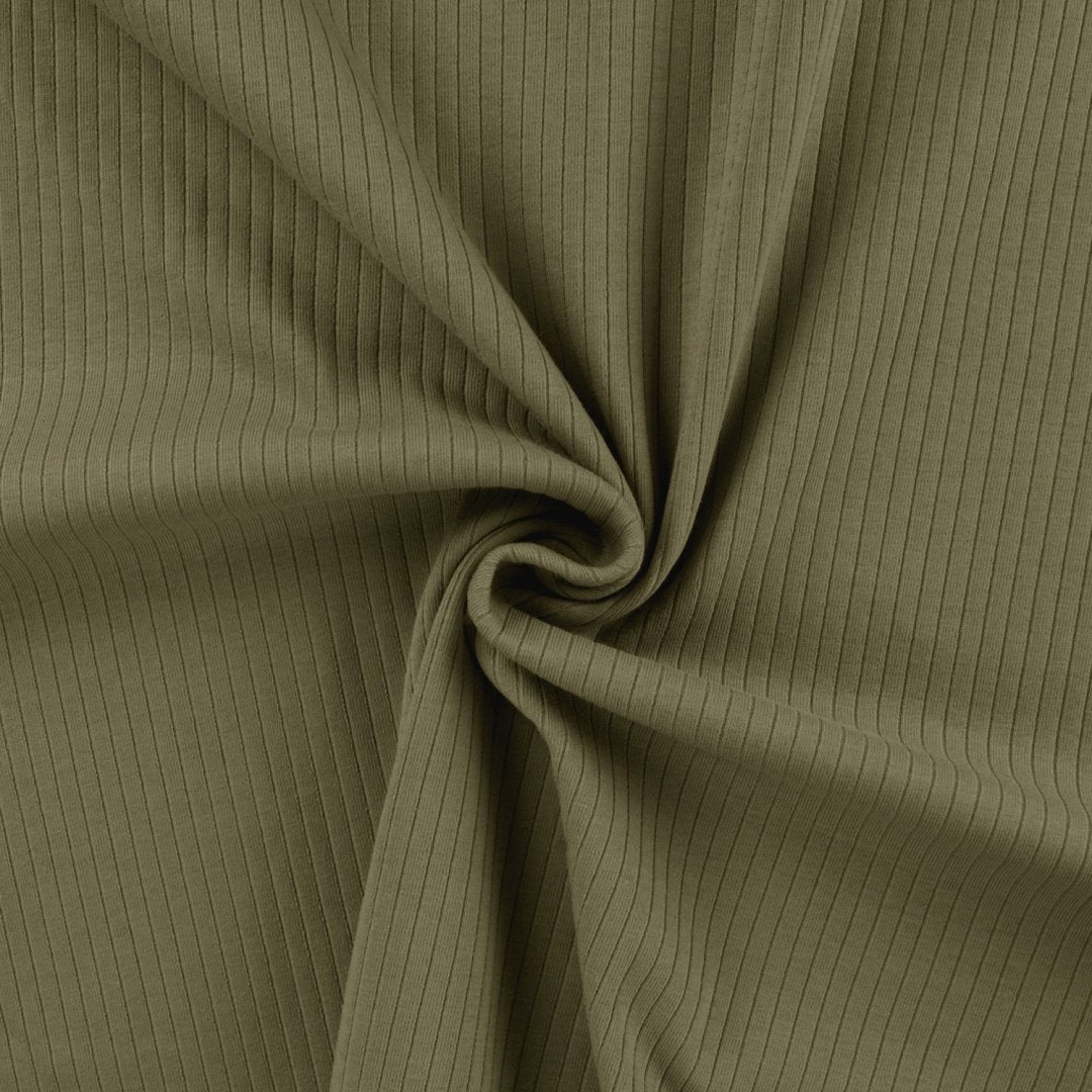 Rippjersey weich - oliv