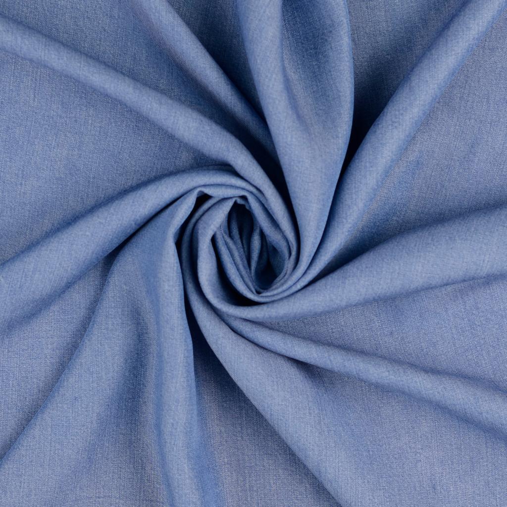 Lyocell gewaschen - jeansoptik mittelblau