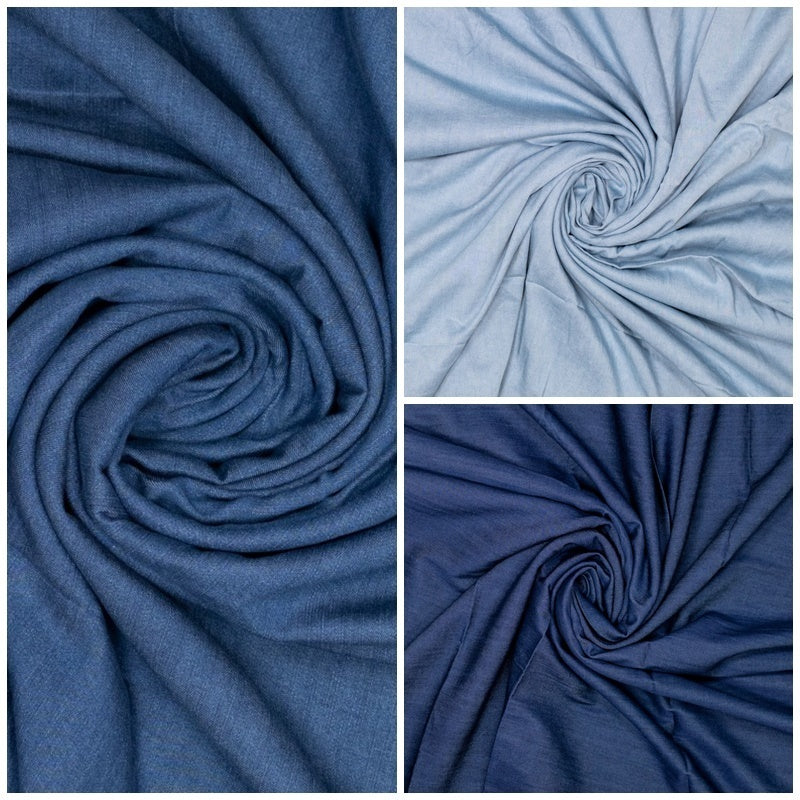 Tencel schwer - jeansoptik hellblau