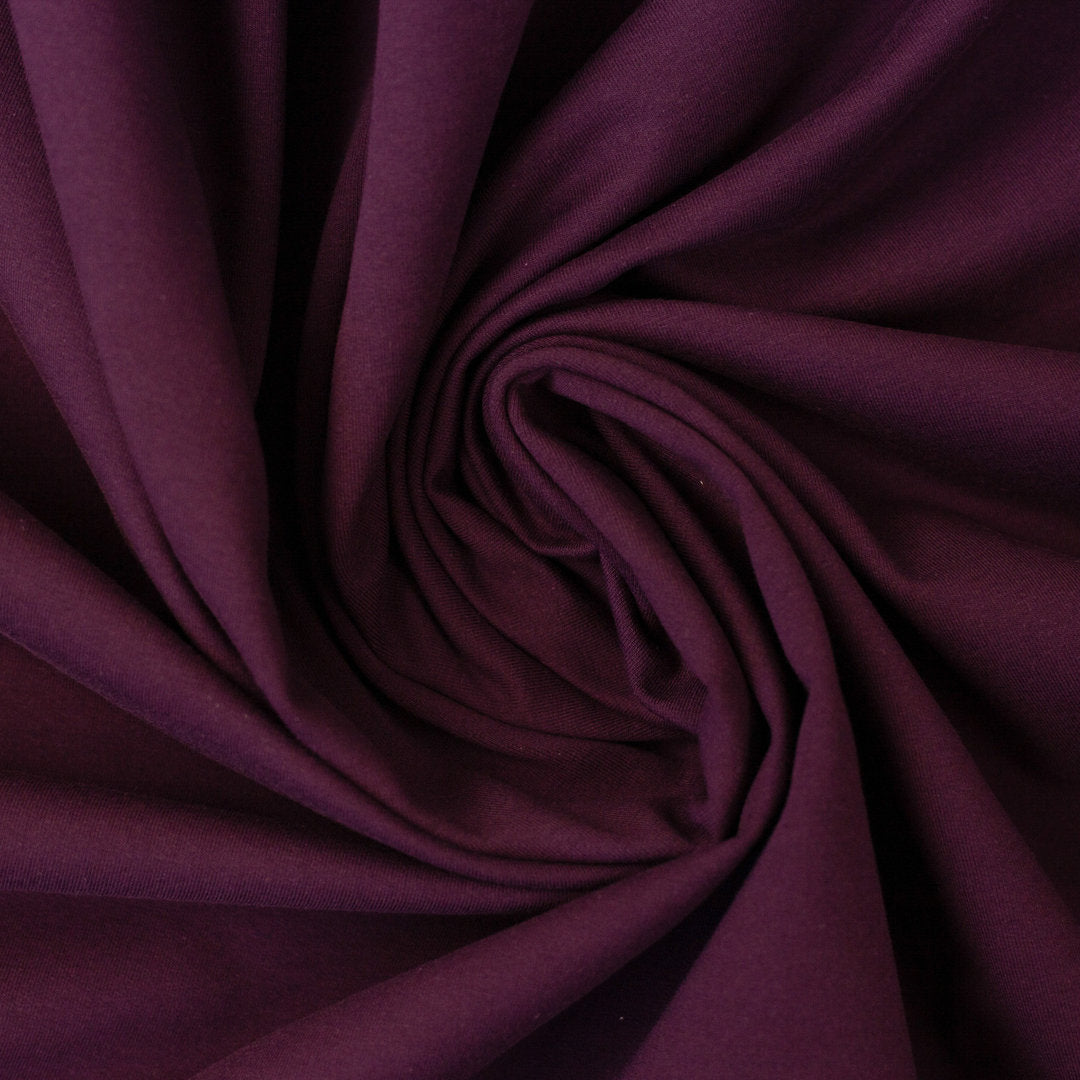 Jersey Uni Basic - aubergine / Stoff "Vanessa" von Swafing *Videovorstellung*