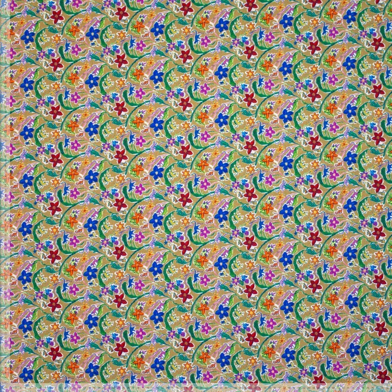 Viskose floral mit Äffchen
