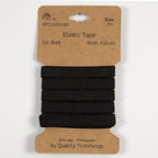 Gummiband 1cm Breite - schwarz, 3m