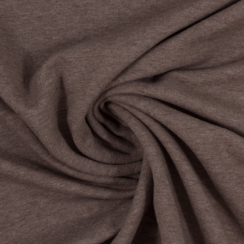 Jersey Melange Basic - braun / Stoff "Vanessa" von Swafing