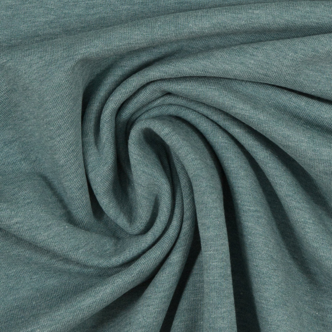 Jersey Melange Basic - salbei / Stoff "Vanessa" von Swafing