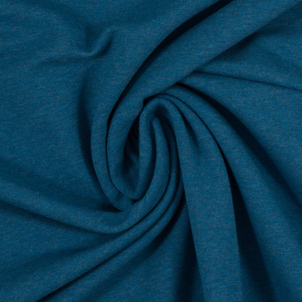 Jersey Melange Basic - petrol / Stoff "Vanessa" von Swafing